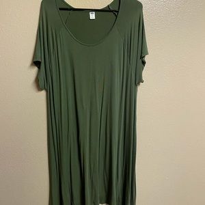 Olive Green Swing Dress